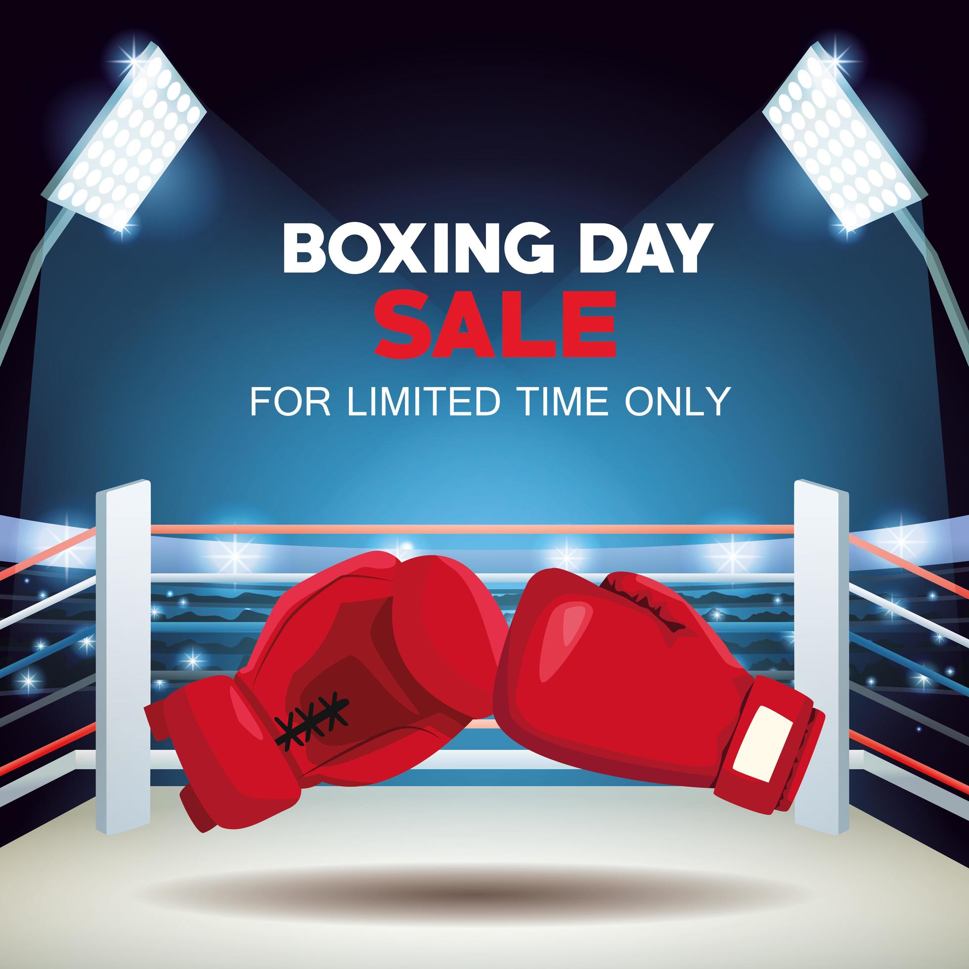 7 days boxing. Плакат бокс. boxing day sale. royal happy boxing day vintage card.