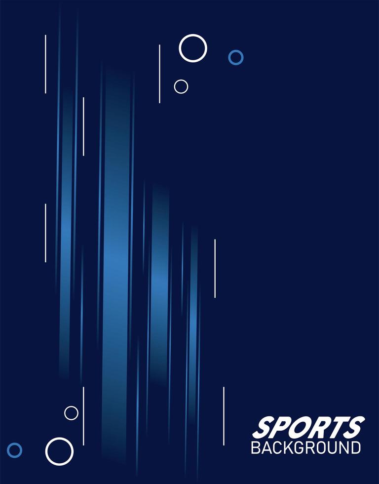 Fondo deportivo azul con letras blancas vector