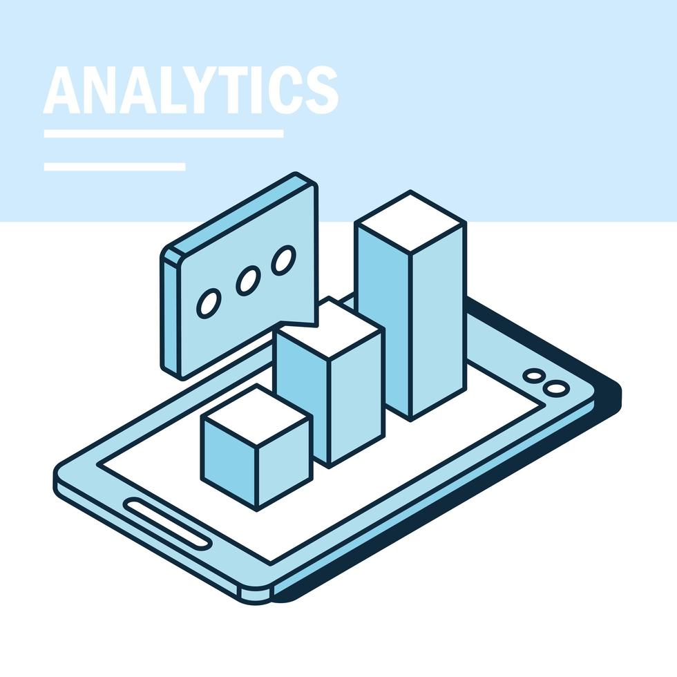 smartphone business analytics vector