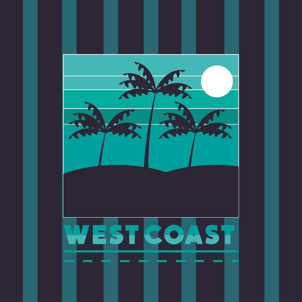 fondo de la costa oeste vector