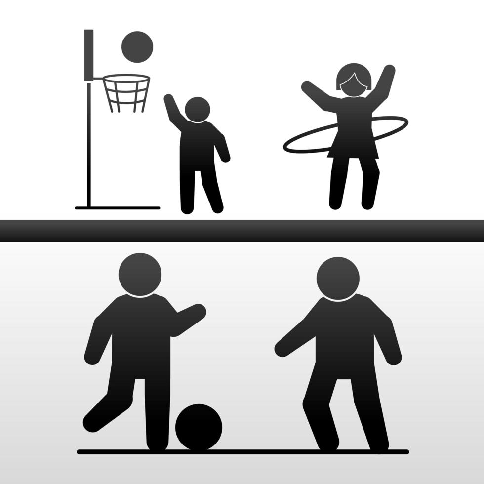 pictograma personas deporte vector