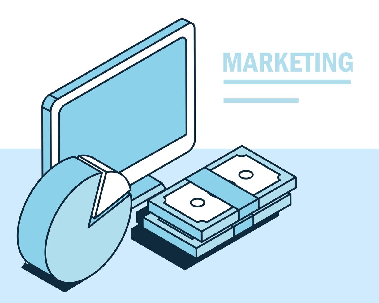 computer money marketing vector