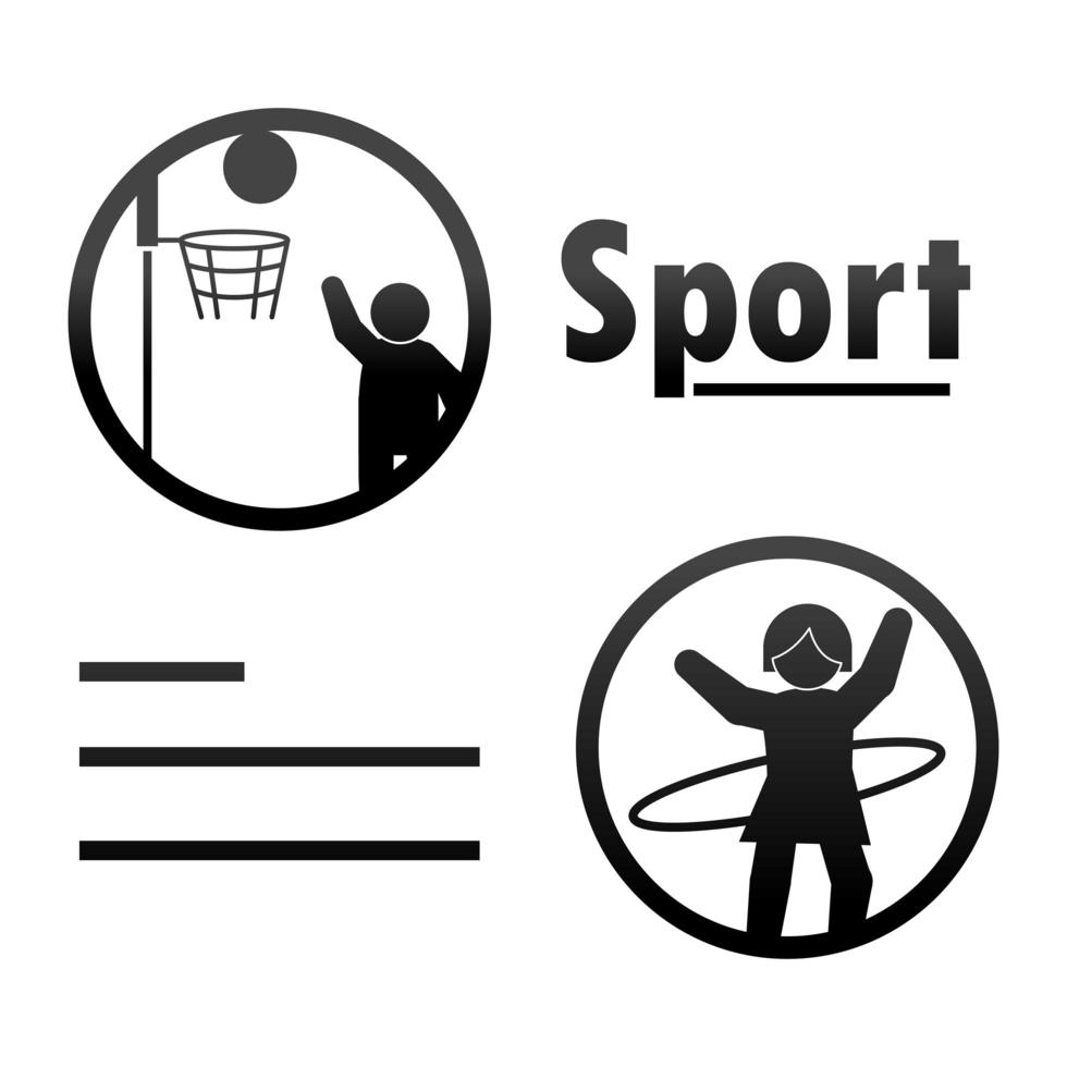 sport activity pictogram vector