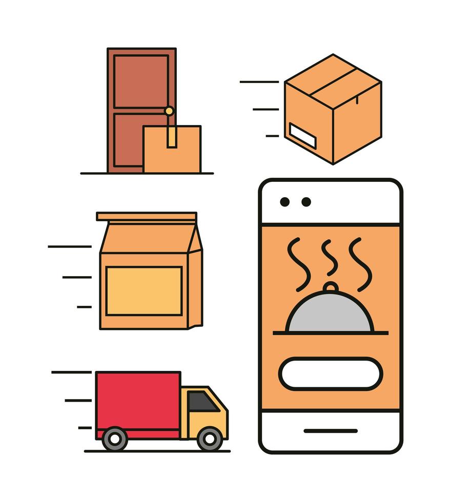 delivery food cargo vector