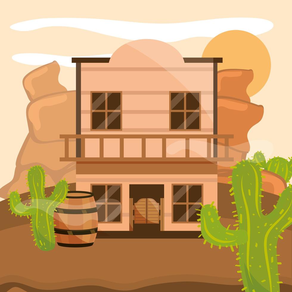 west saloon building vector