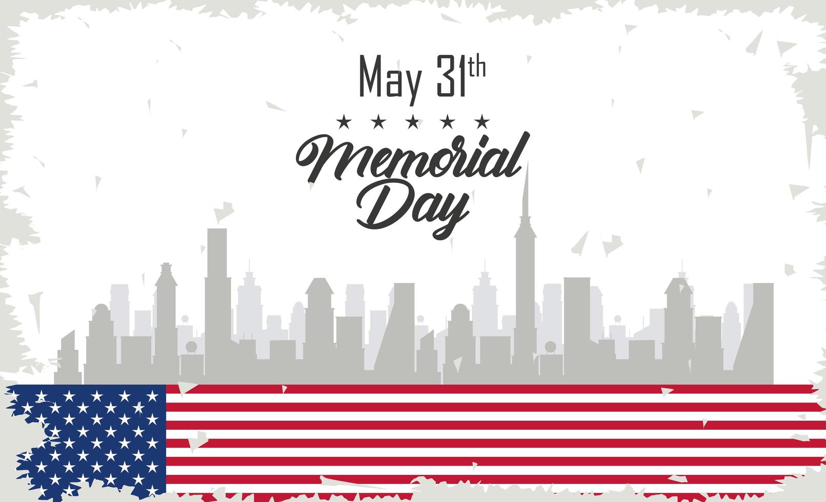 memorial day card vector