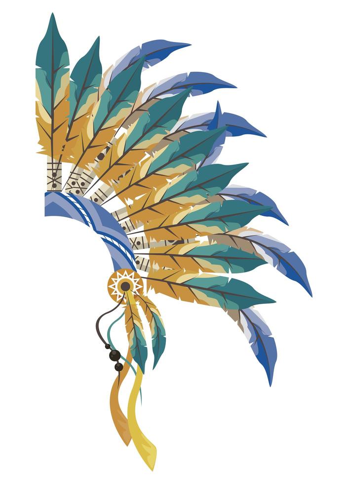 war bonnet boho vector