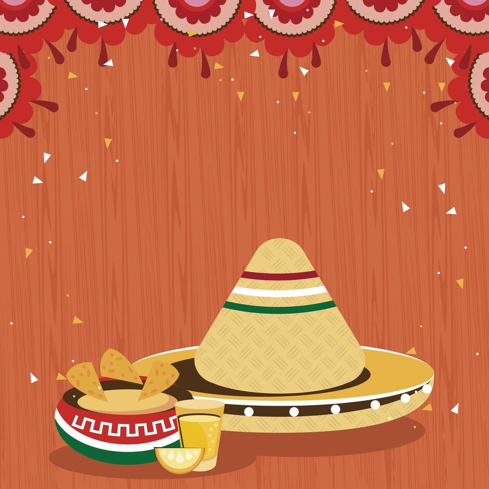 food and hat vector