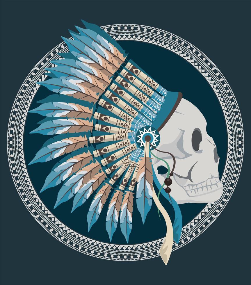 native skull profile vector