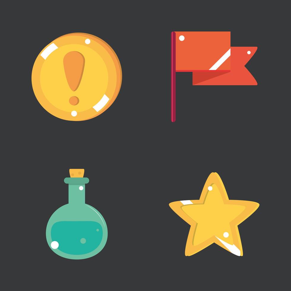 video game set 2503620 Vector Art at Vecteezy