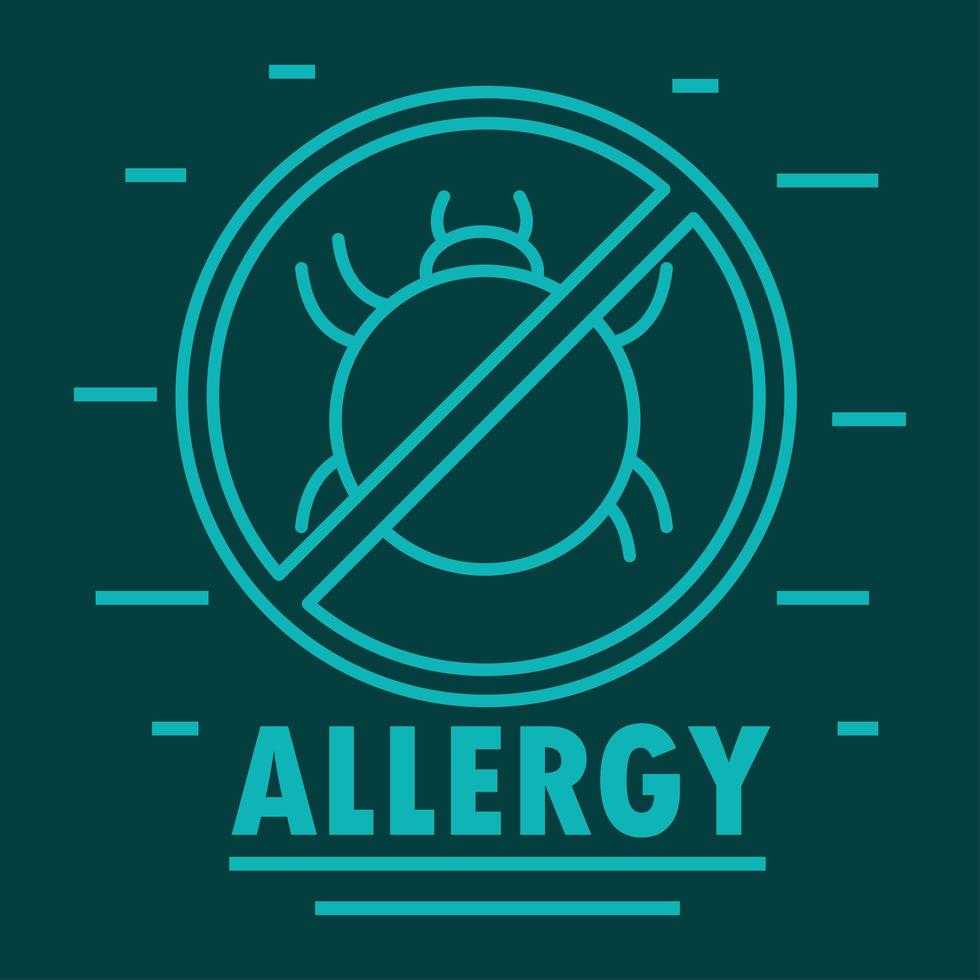 allergy mite sign vector