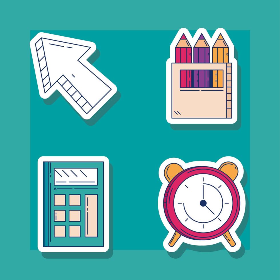 school education icons vector