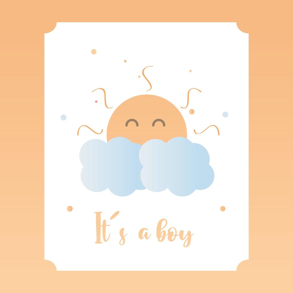 baby shower card vector