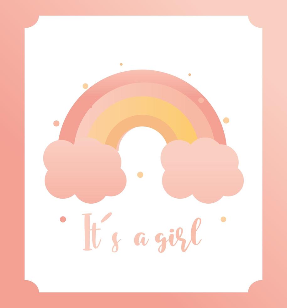 baby shower card vector