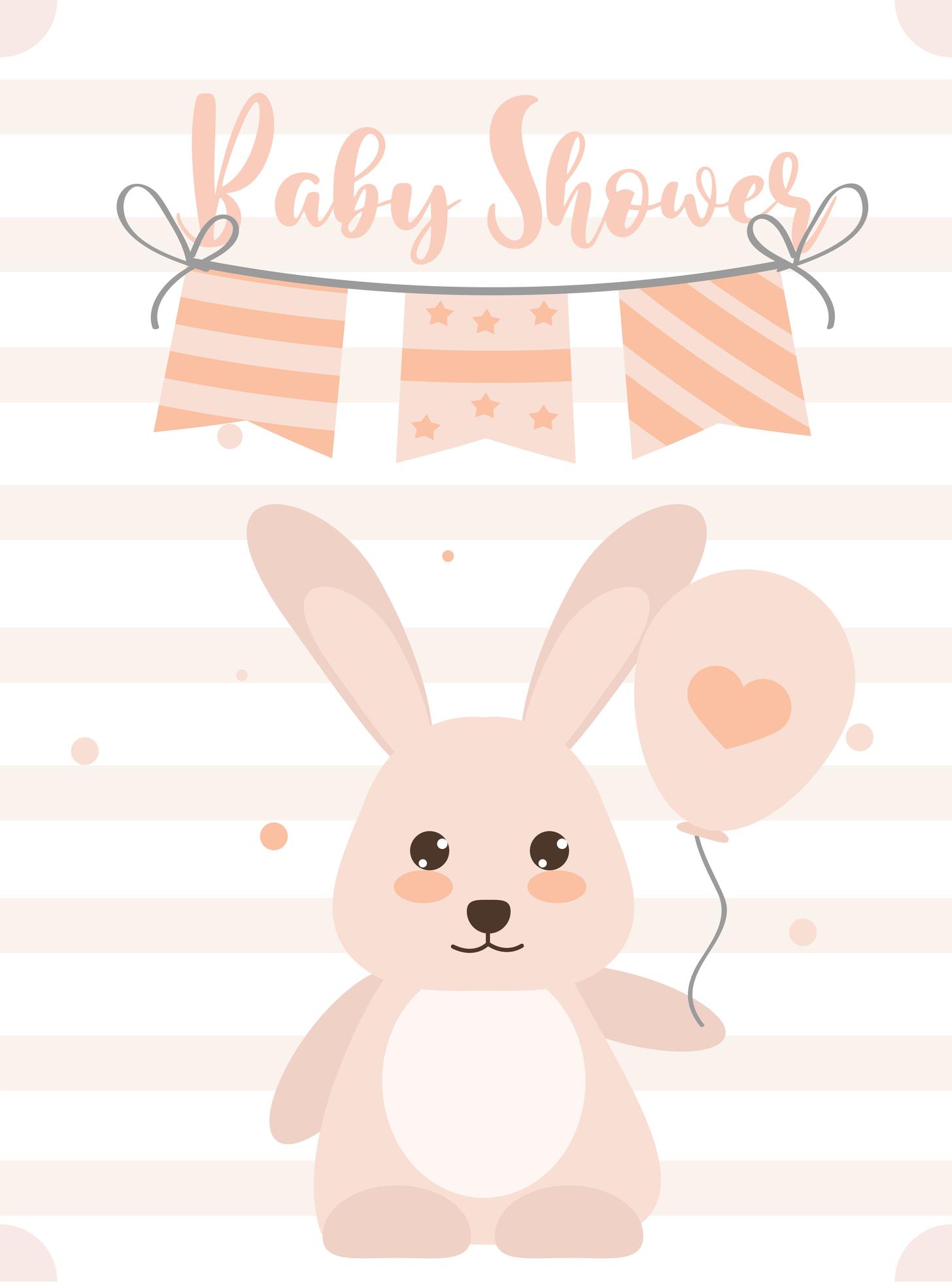 baby shower rabbit 2503786 Vector Art at Vecteezy