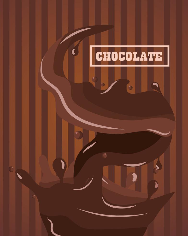 liquid chocolate background vector