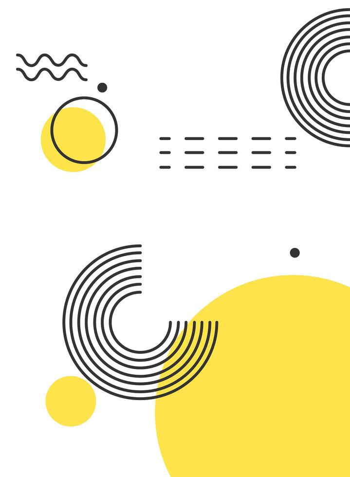 geometric shapes juxtaposed vector