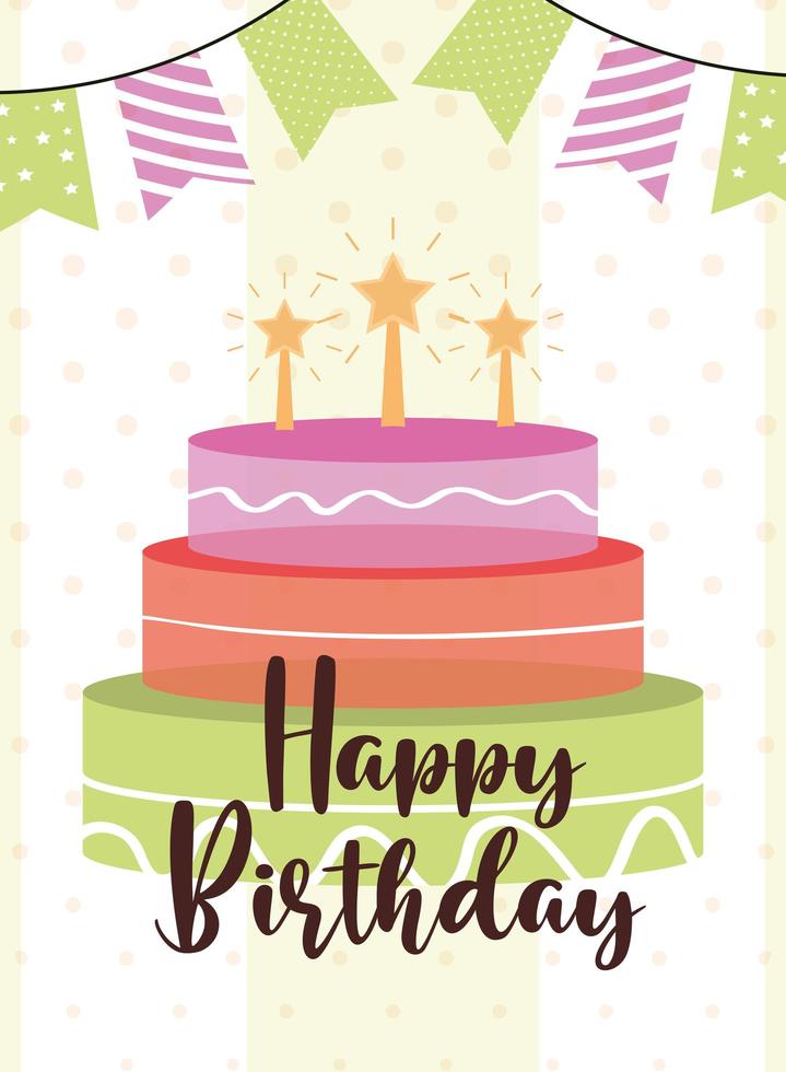 happy birthday card vector