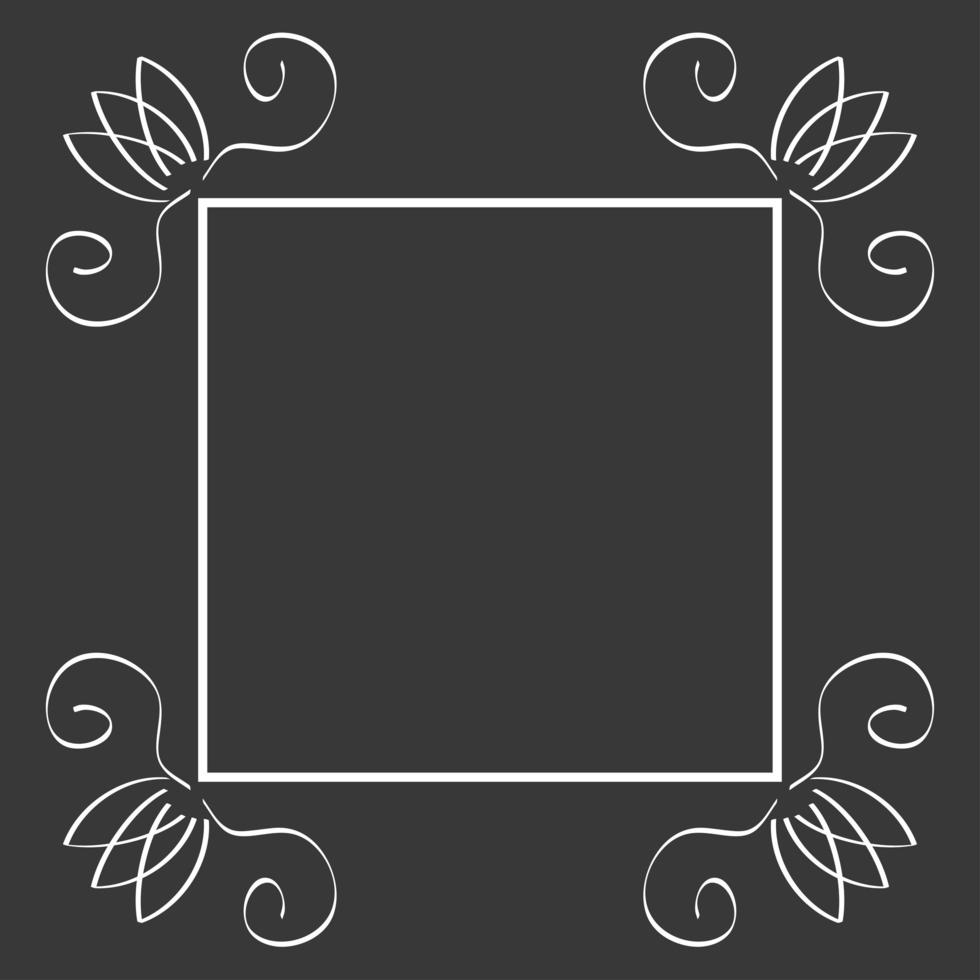 classic frame floral vector
