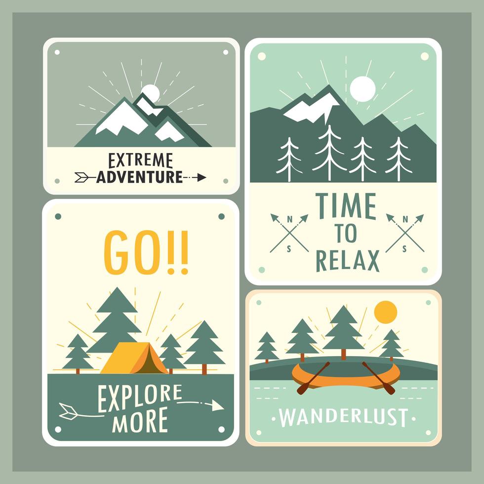 wanderlust adventure nature vector