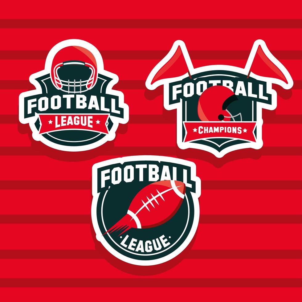 american football badges vector