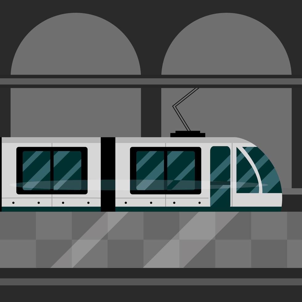 estación de tren de metro transporte público vector