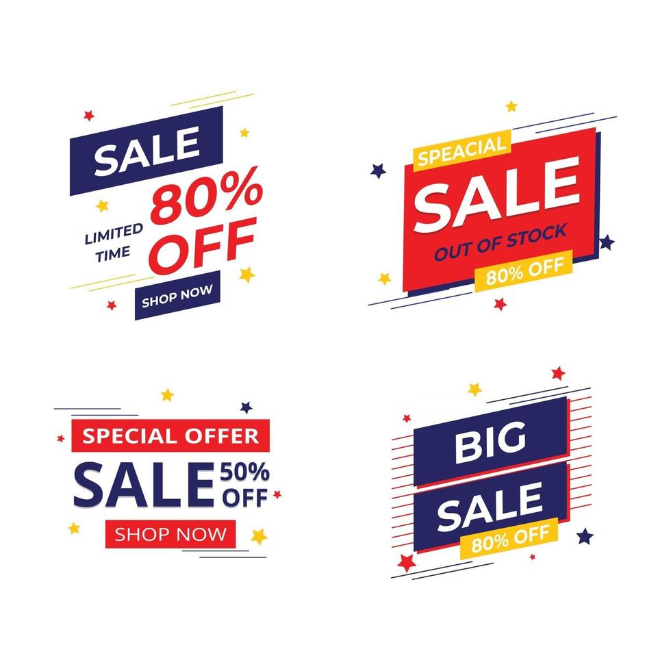 Sale badge and label collection Sale promotion Hot price Sale banner template vector