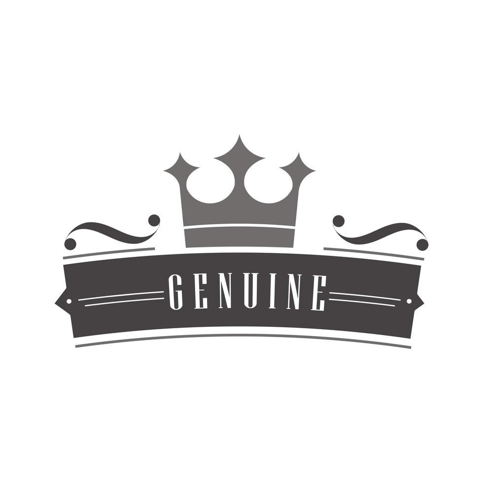 genuine crown divider vector