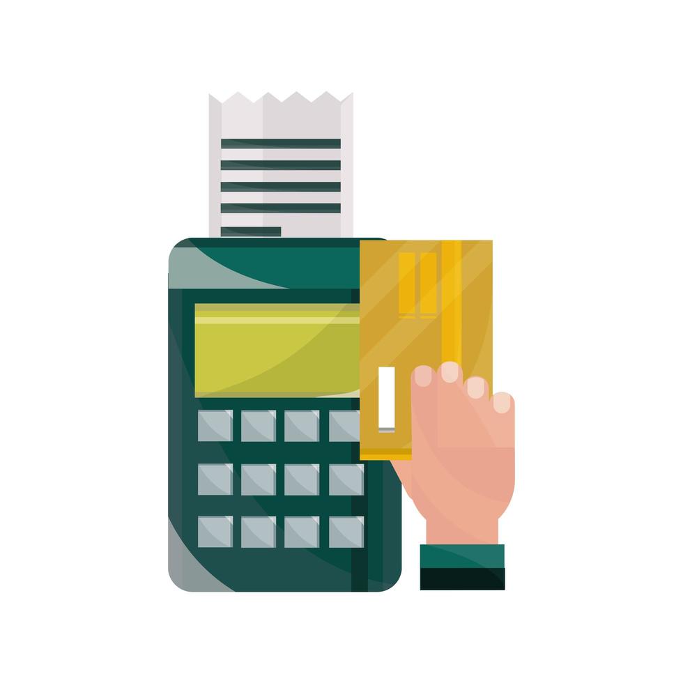 payments online terminal and bill credit card clicking technology flat icon shadow vector
