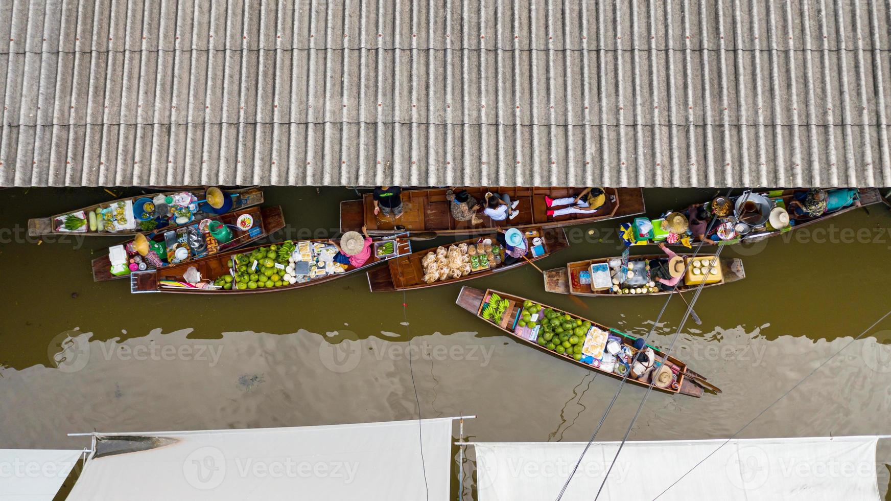 mercado del agua vista aerea foto