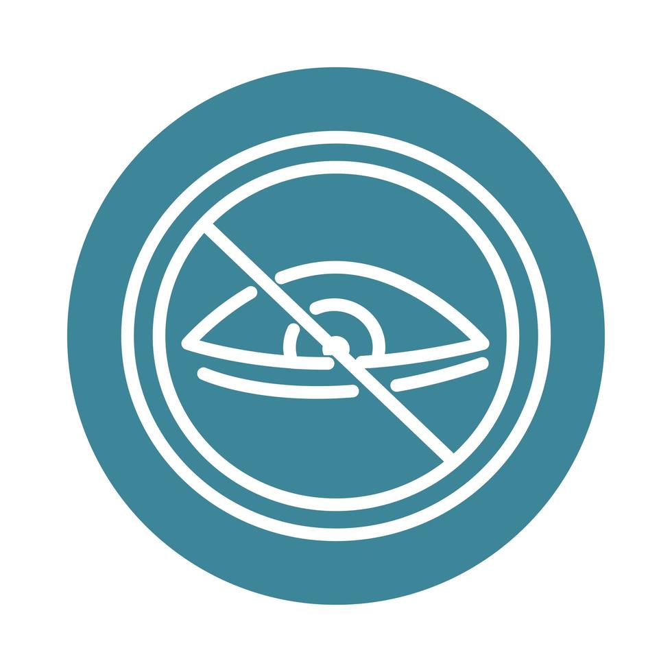 virus covid 19 pandemic eyes icon vector
