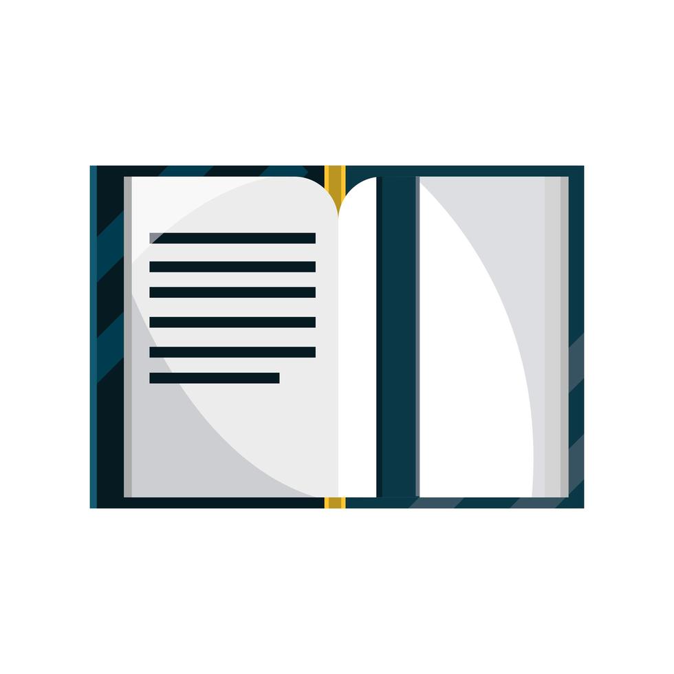 open book learn read online education isolated icon shadow vector