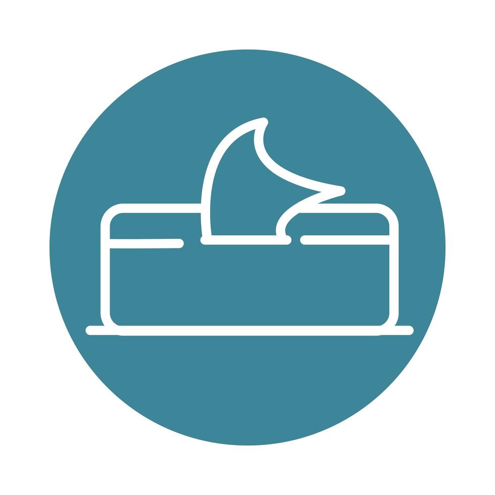 virus covid 19 pandemic tissue dispenser block line style icon vector