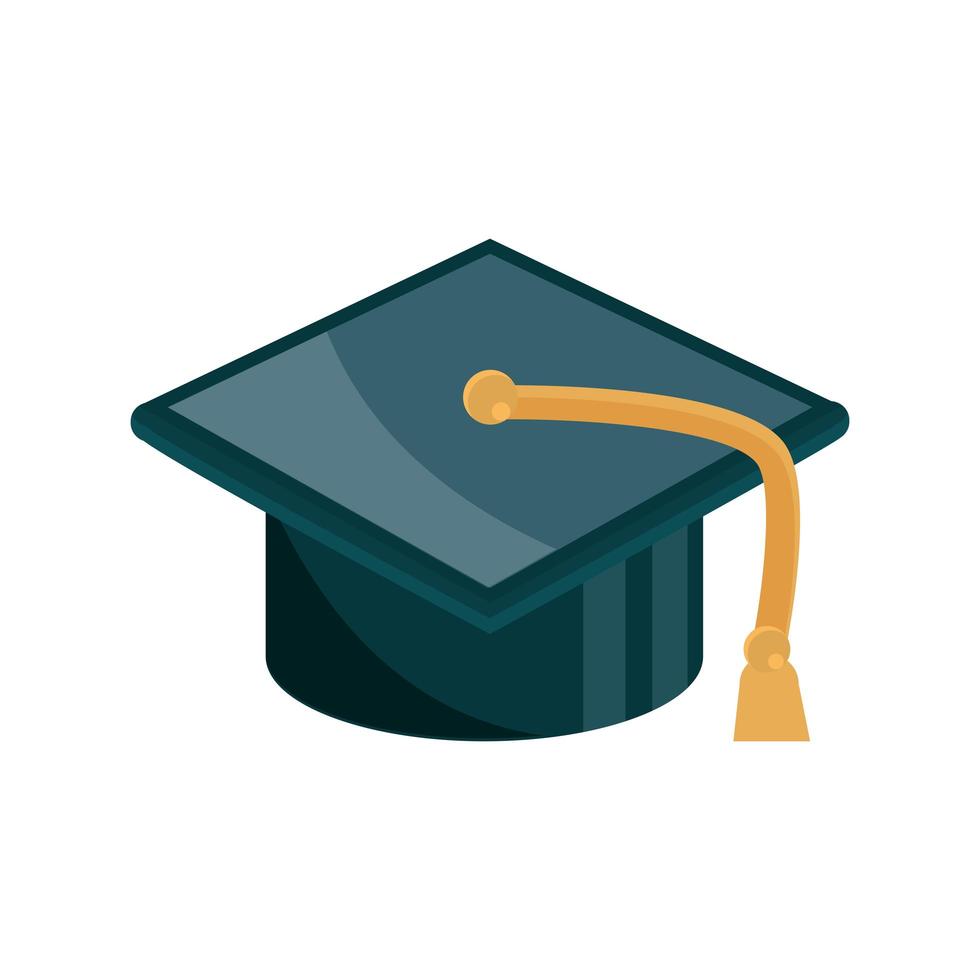 graduation hat success supply study school education isolated icon vector