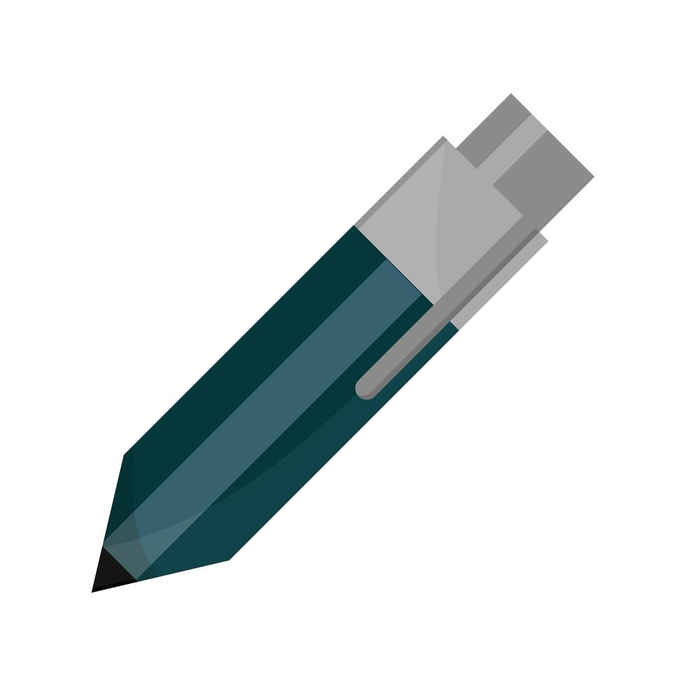 lápiz escribir suministro estudio educación escolar icono aislado vector