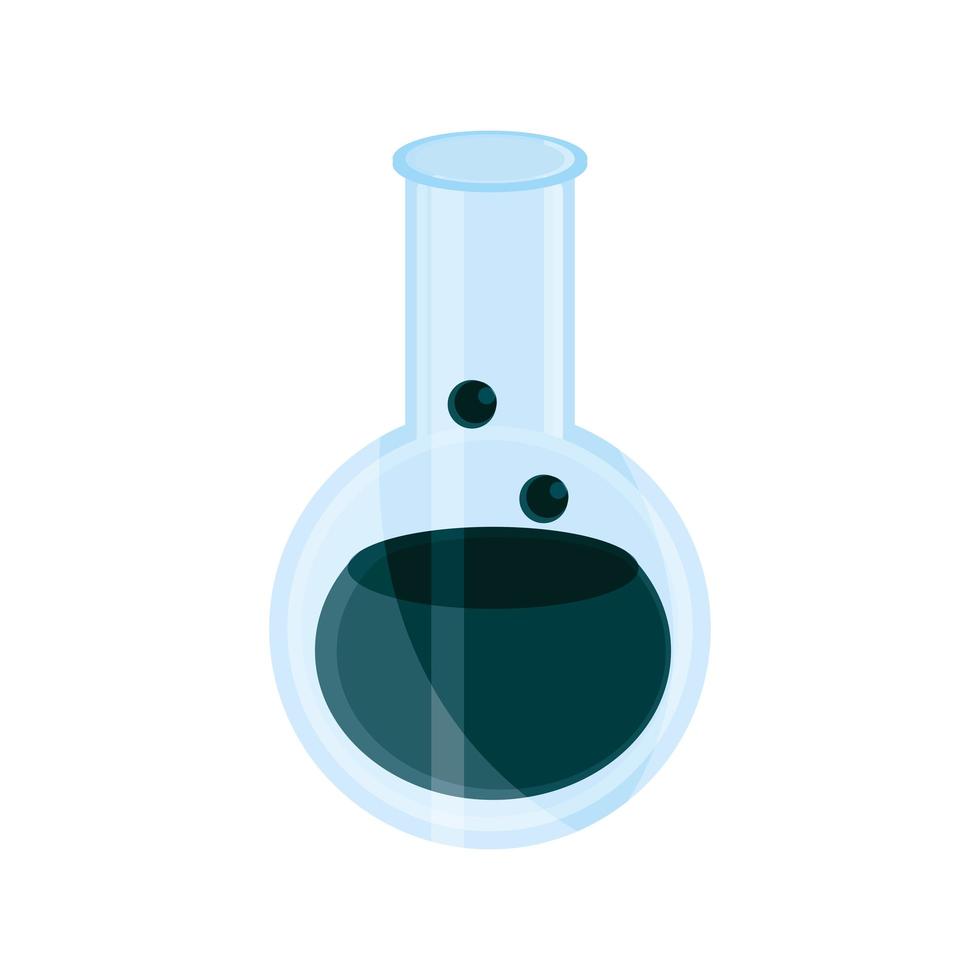 laboratory flask liquid supply study school education isolated icon vector