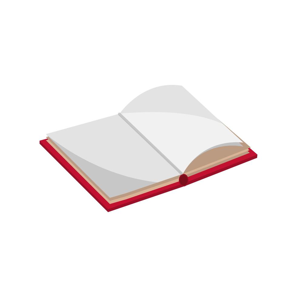 open book supply study school education isolated icon vector