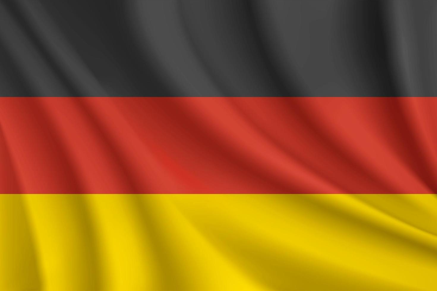 ilustración de bandera ondulada de alemania vector