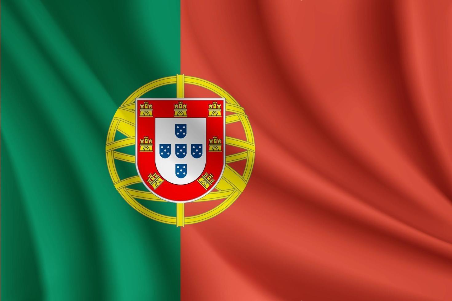 portugal wavy flag vector