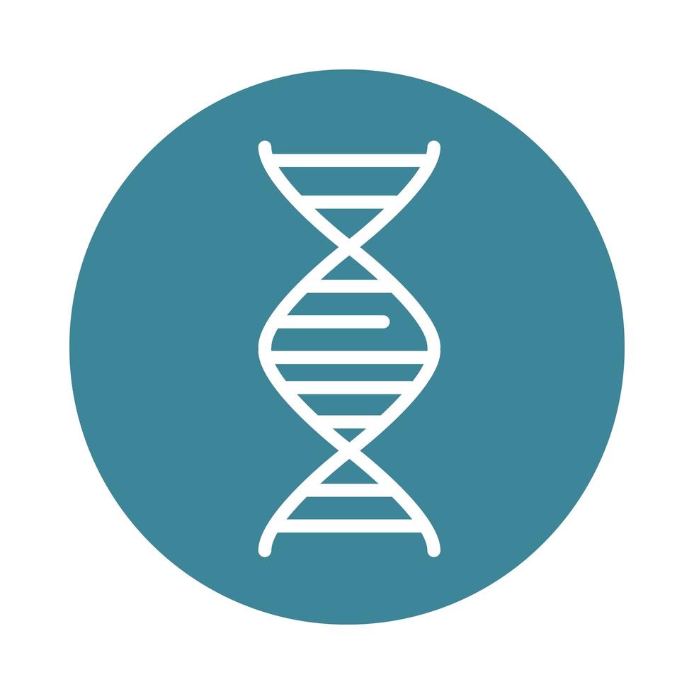 virus covid 19 pandemic structure molecule science block line style icon vector