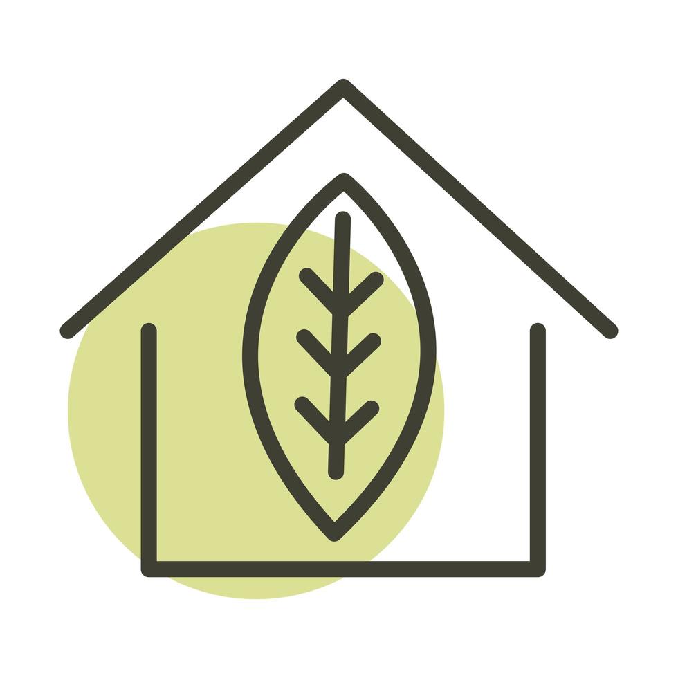 house ecology alternative sustainable energy line style icon vector