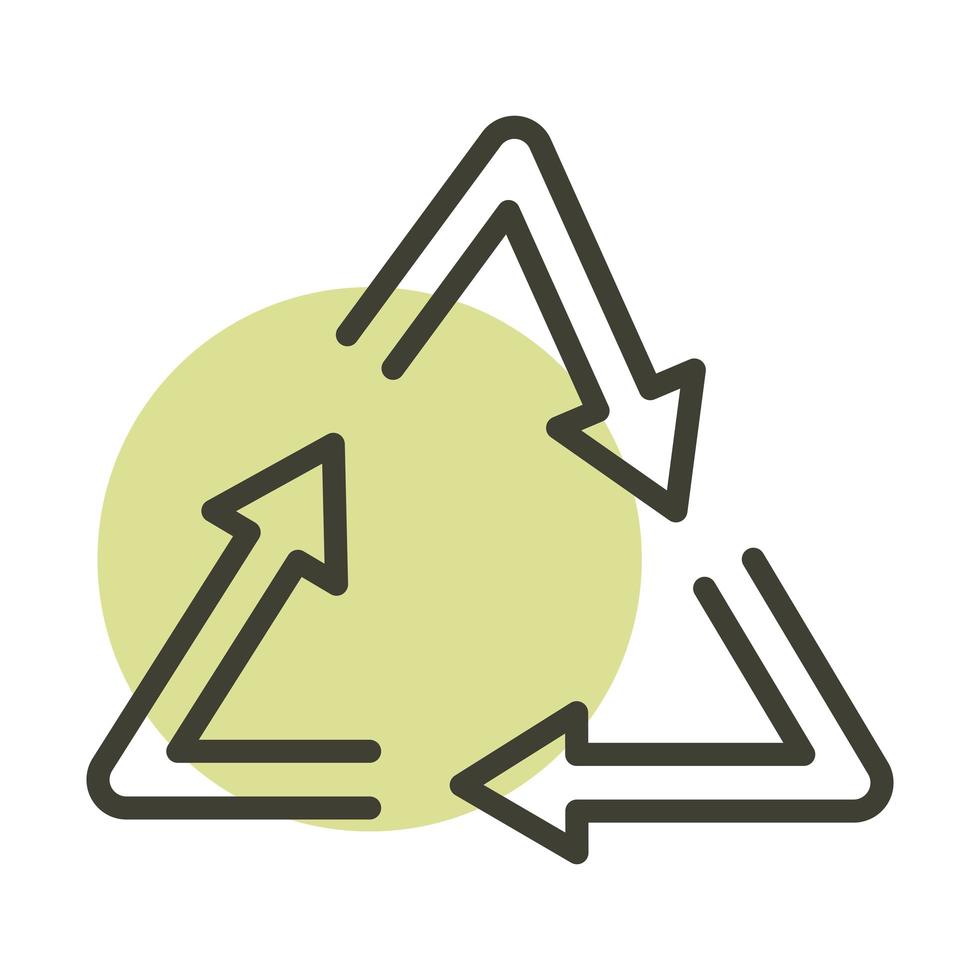 recycle alternative sustainable energy line style icon vector