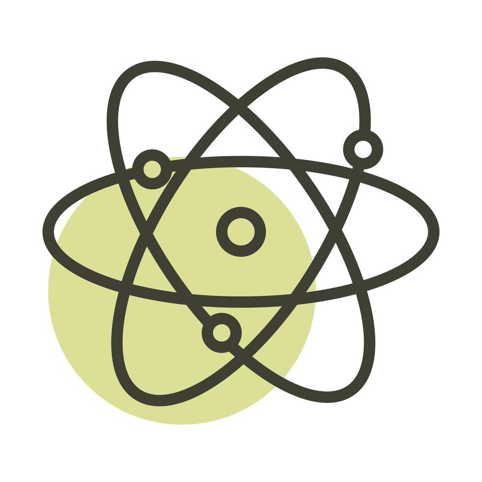 atom molecule alternative sustainable energy line style icon vector