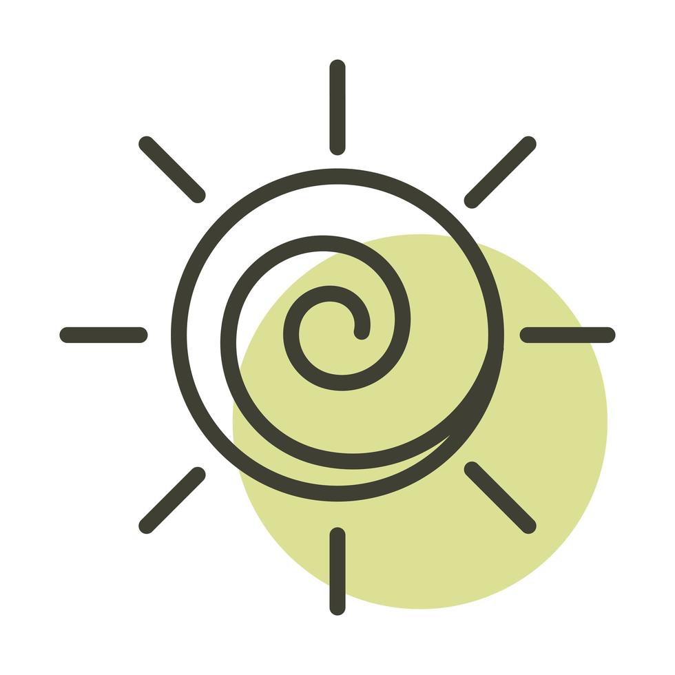 icono de estilo de línea de energía sostenible alternativa de sol vector