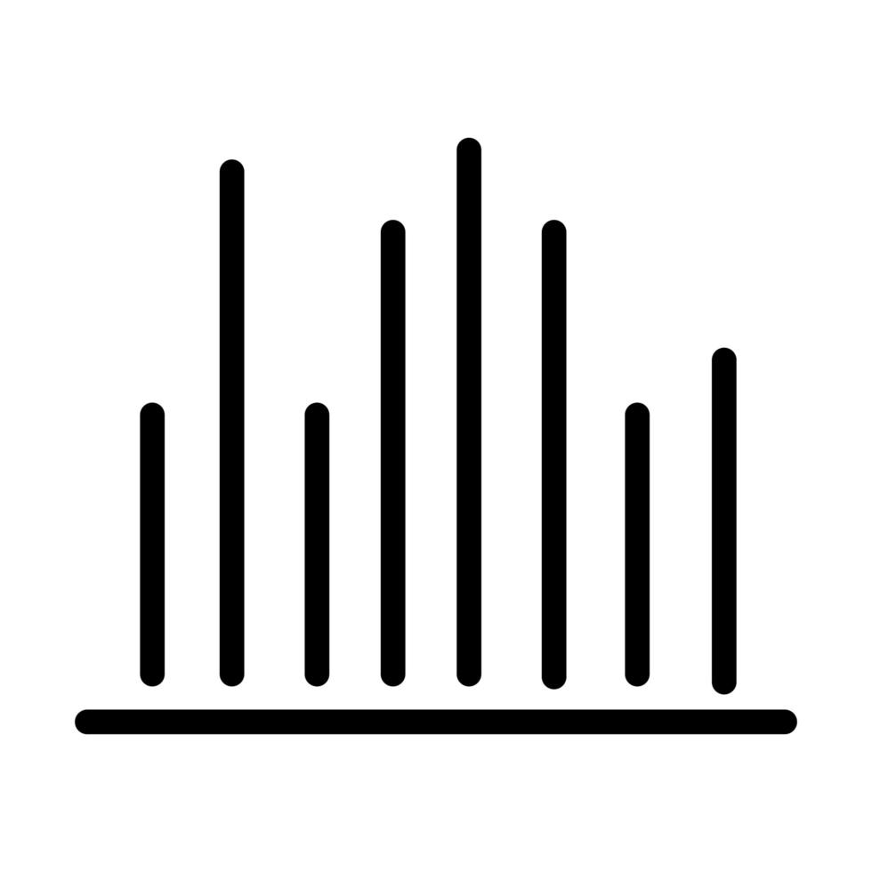 equalizer or frequency audio sound line style icon vector