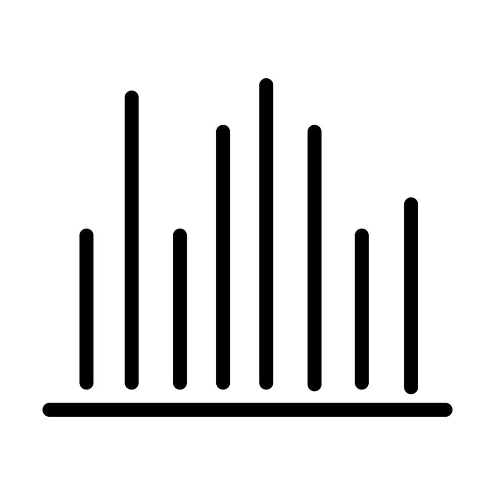 equalizer or frequency audio sound line style icon vector