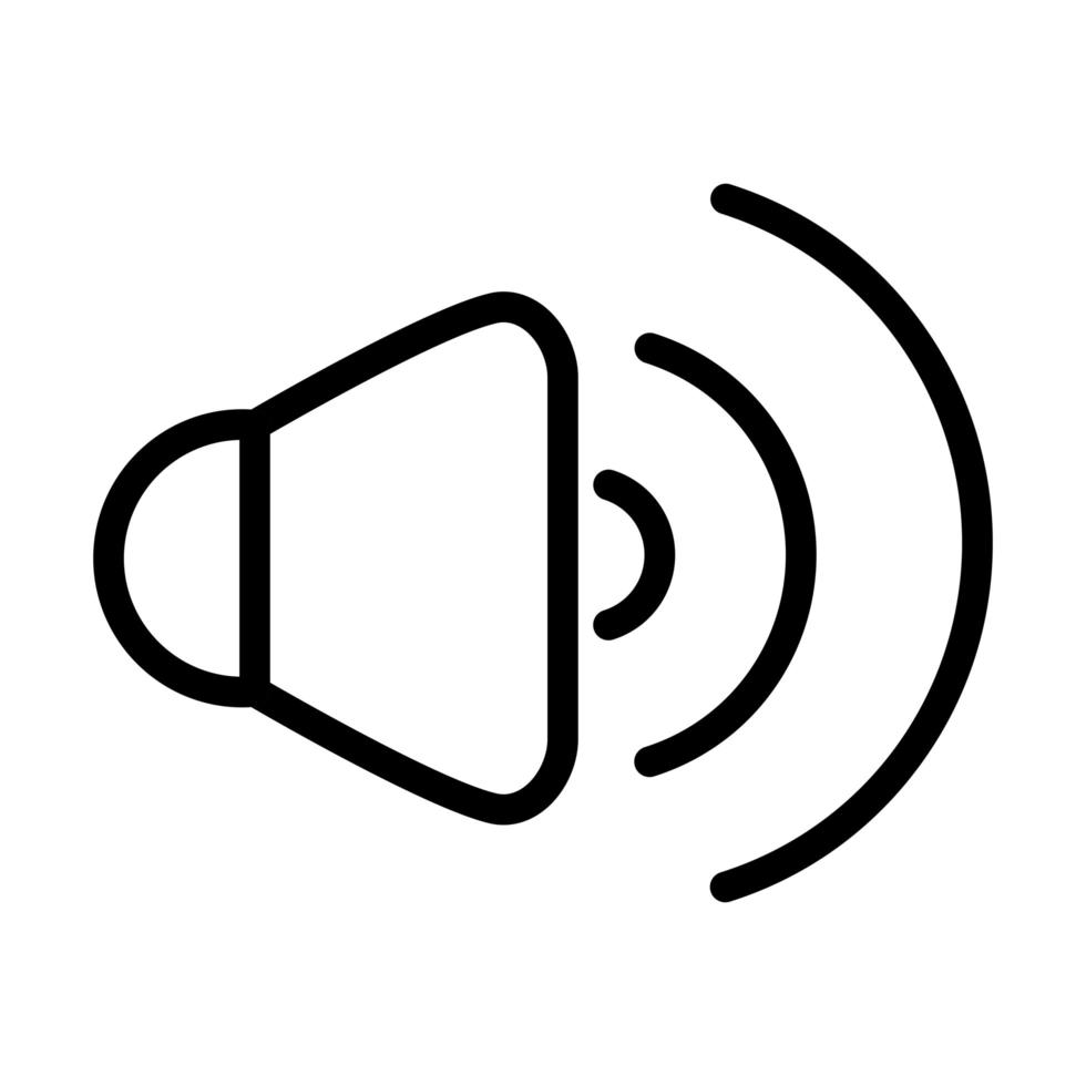 volume audio sound line style icon vector