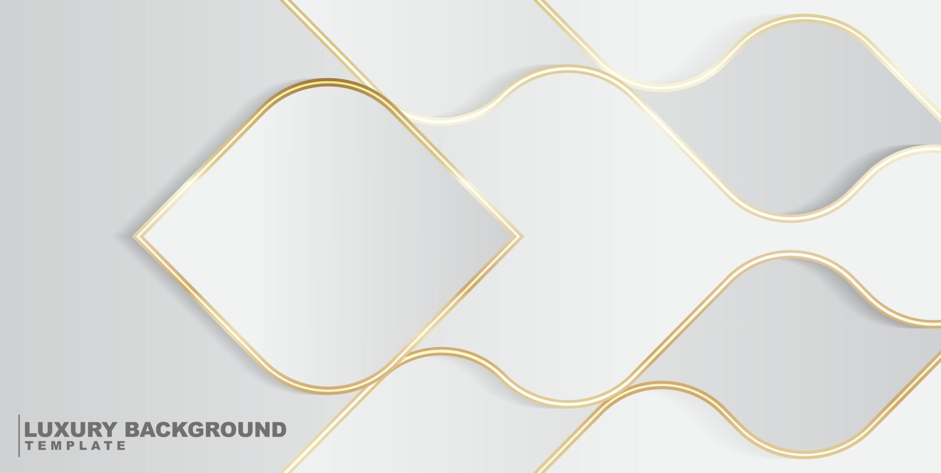 abstract wave background with elegant gold white vector