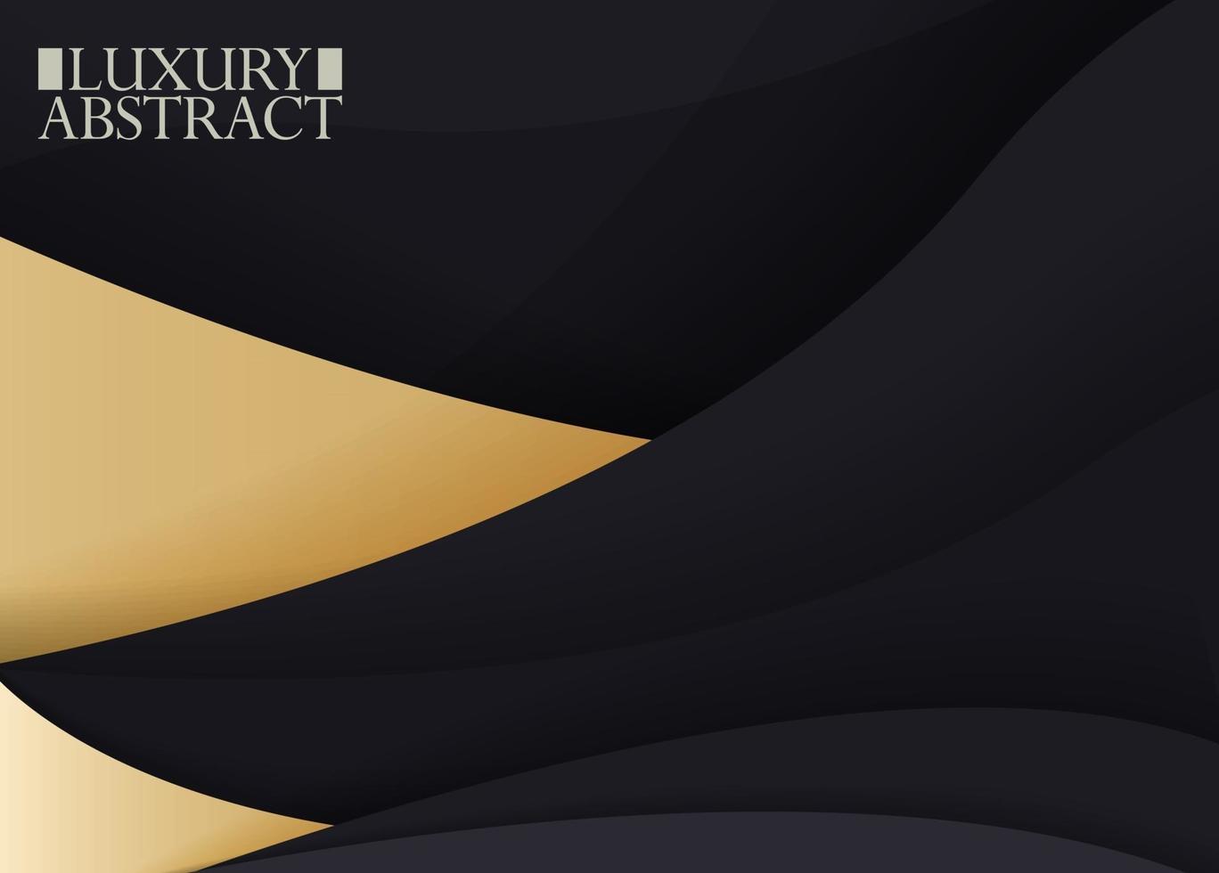 Gold luxury wavy background vector