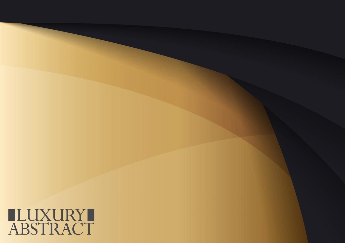 Gold luxury wavy background template vector